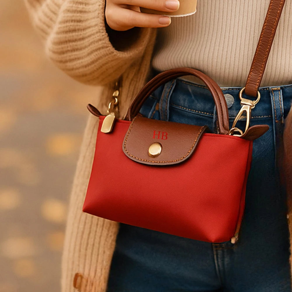 Personalized Nylon Crossbody Tote