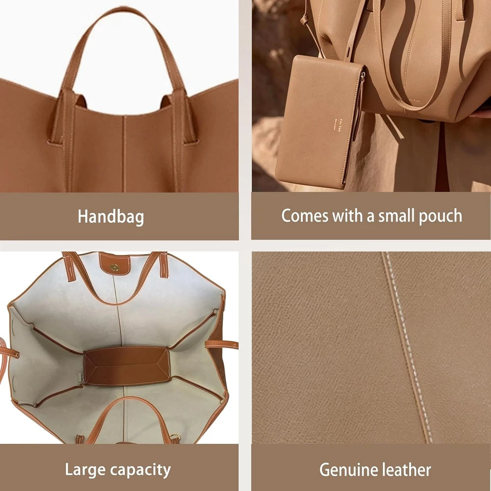 Leather Wing Tote Bag